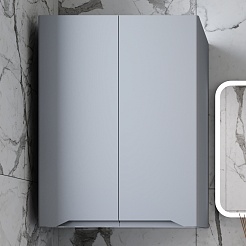 Style Line Шкаф навесной Марелла мини 60 Люкс Plus антискрейтч серый матовый – фотография-2